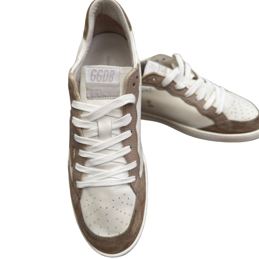 Golden Goose Ballstar Limited Edition Sneakers (White Brown)