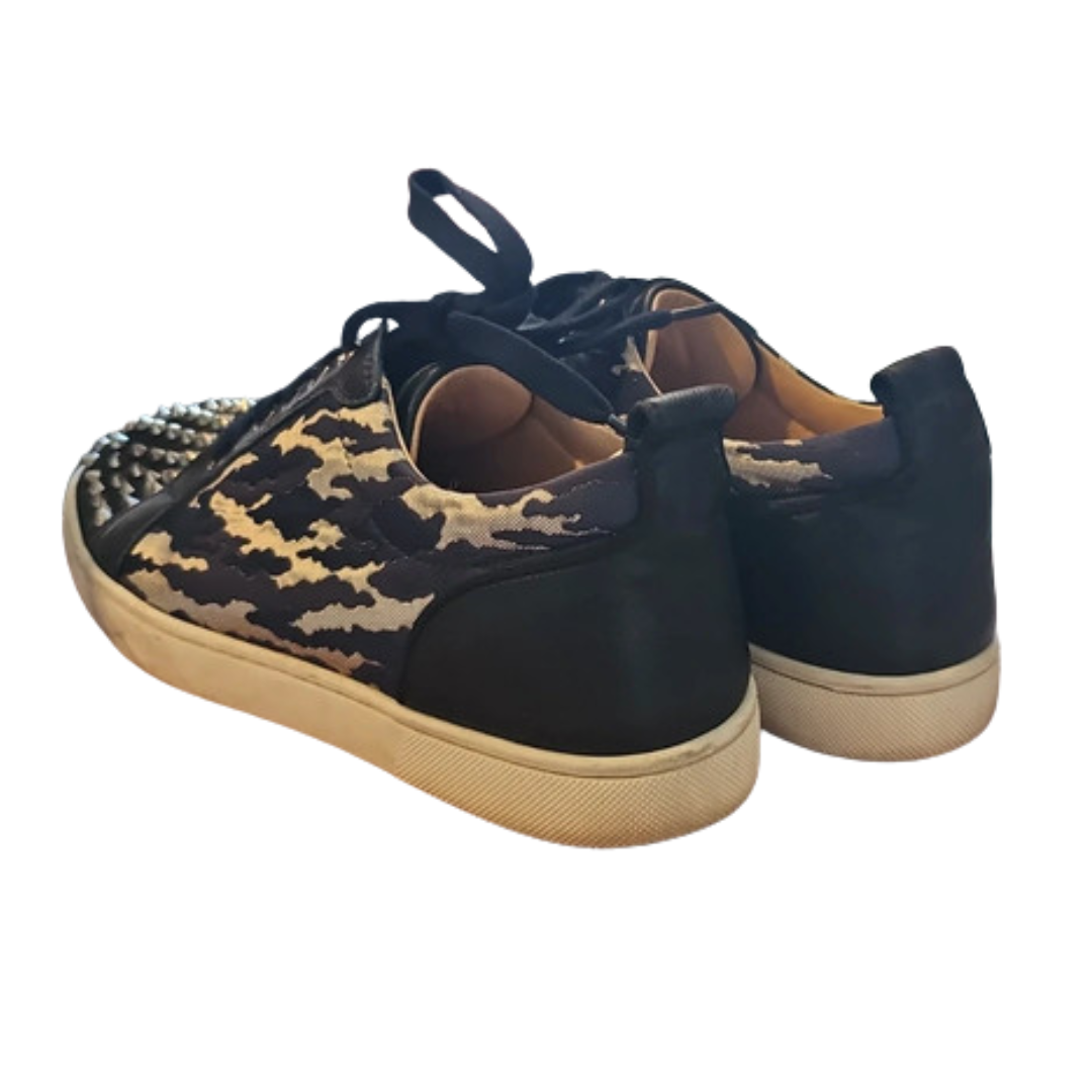 Christian Louboutin Louis Junior Spike Sneakers (Navy Camo)