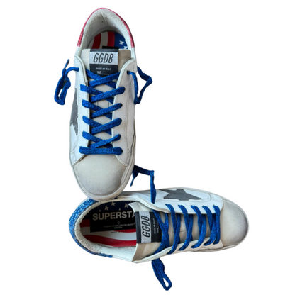 Golden Goose Superstar Sneakers (White Red)