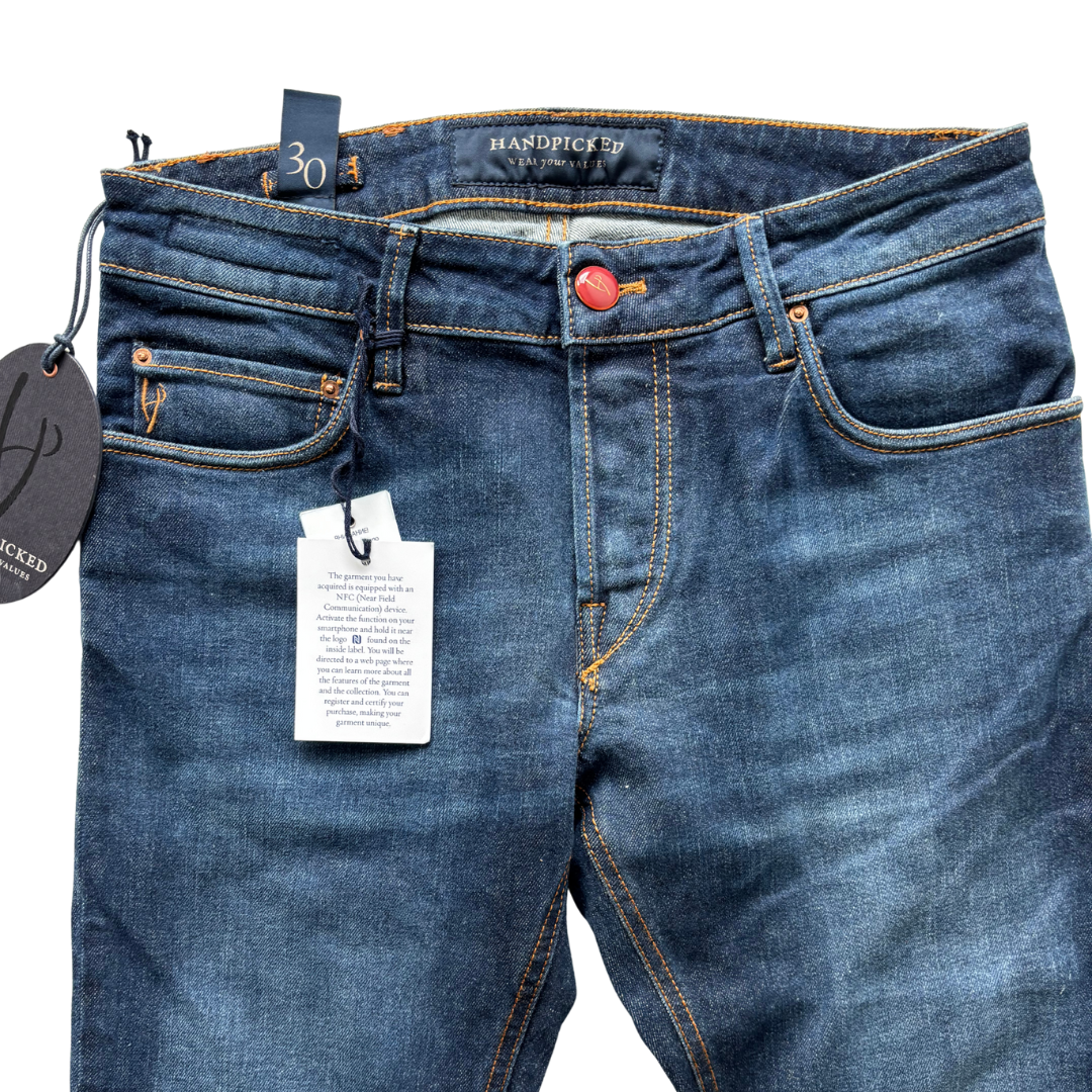 Handpicked Orvieto Slim Fit Jeans (Navy) (New)