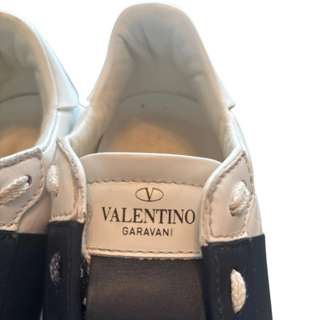 Valentino Garavani Open Sneakers (White Navy) (Women's)