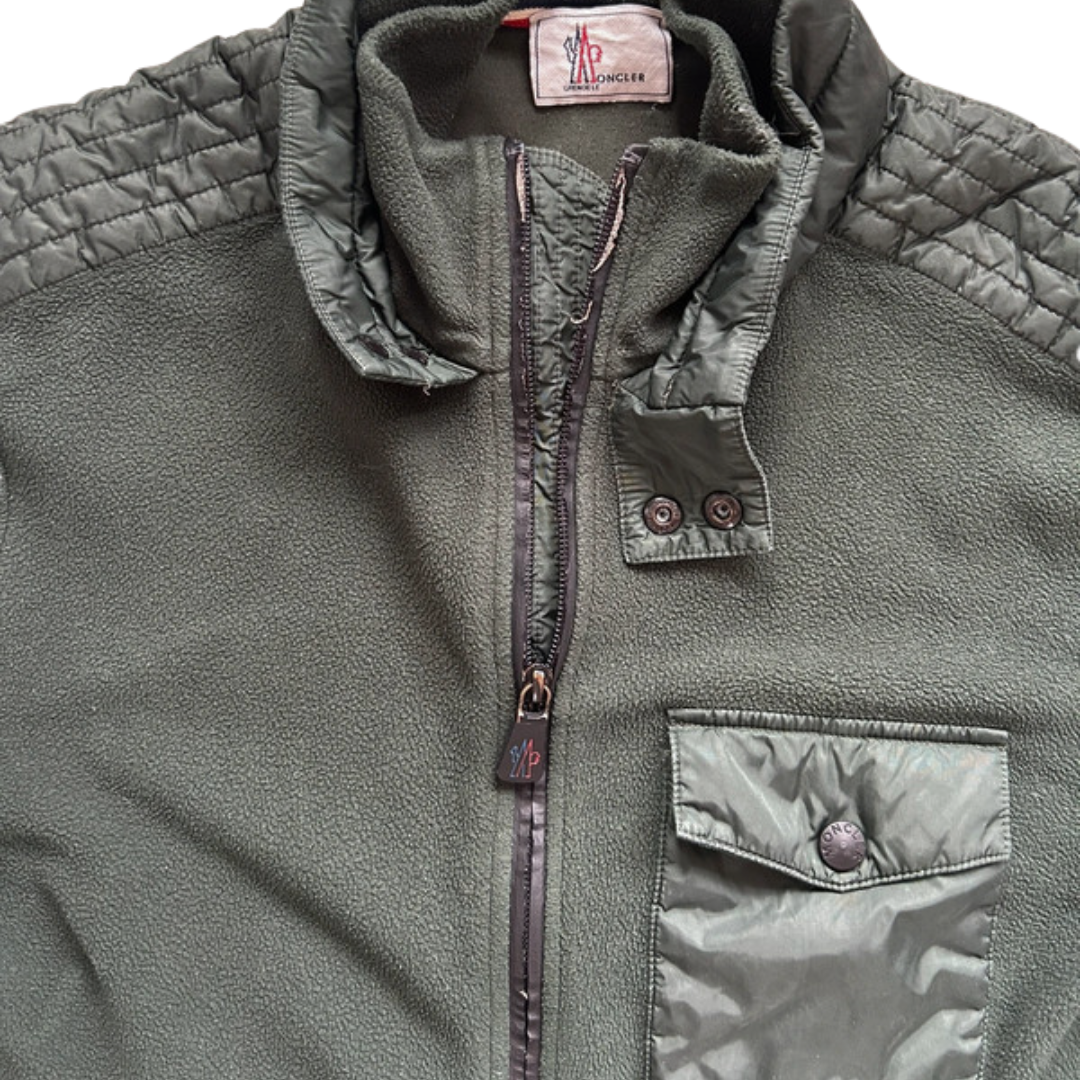 Moncler Maglia Grenoble Fleece Jacket (Dark Green)