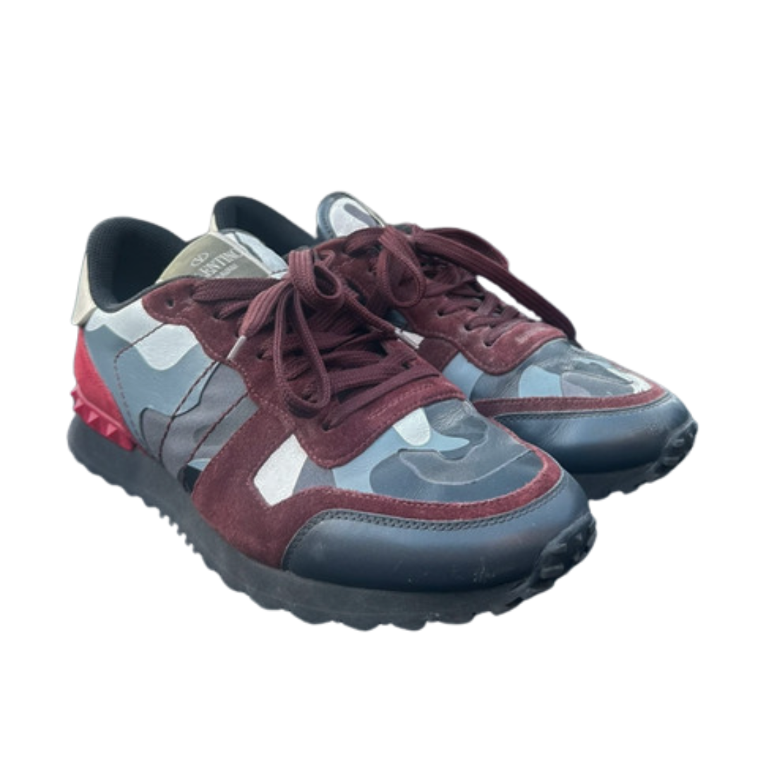 Valentino Garavani Rockrunner Sneakers (Black Red)