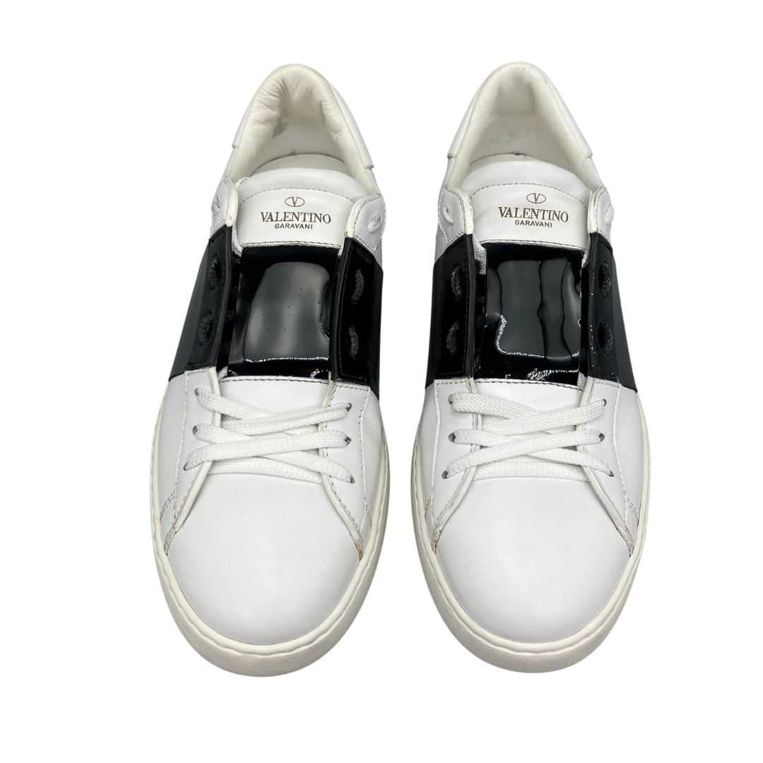 Valentino Garavani Open Sneakers (Patent Black)