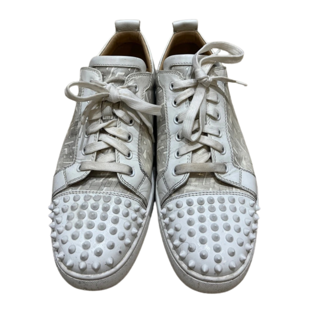 Christian Louboutin Louis Junior Spike Sneakers (White)