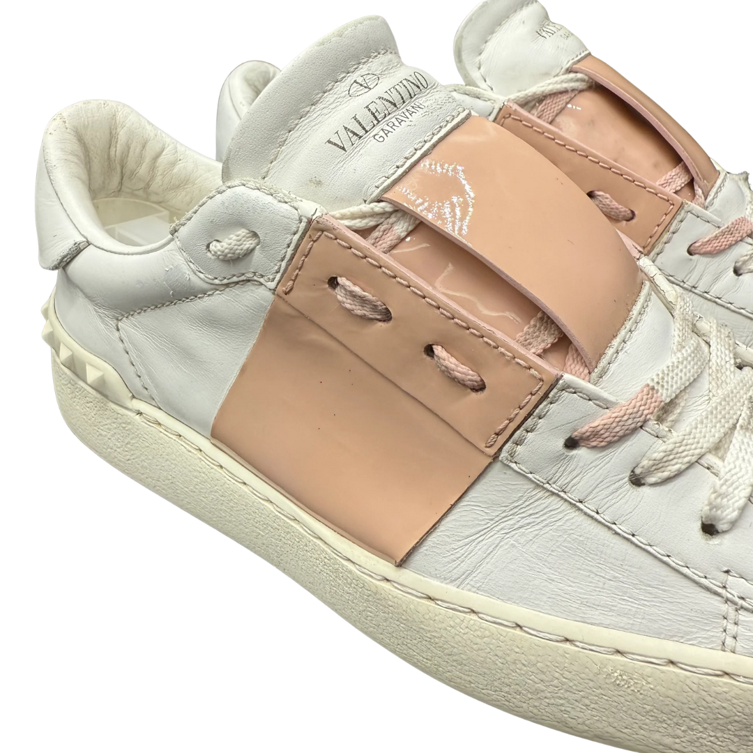Valentino Garavani Open Sneakers (White Pink) (Womens)