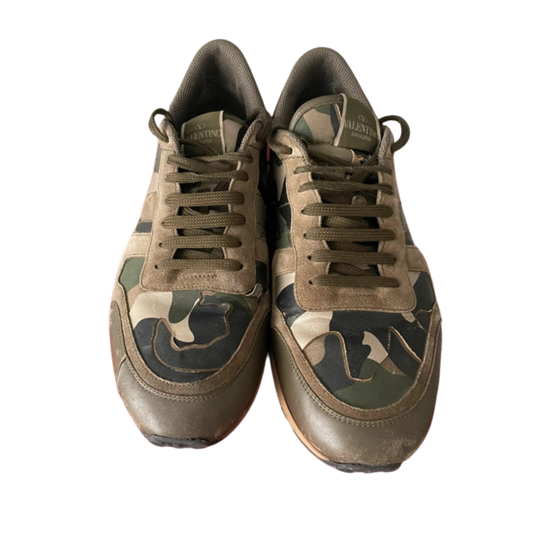 Valentino Garavani Rockrunner Sneakers (Khaki) 