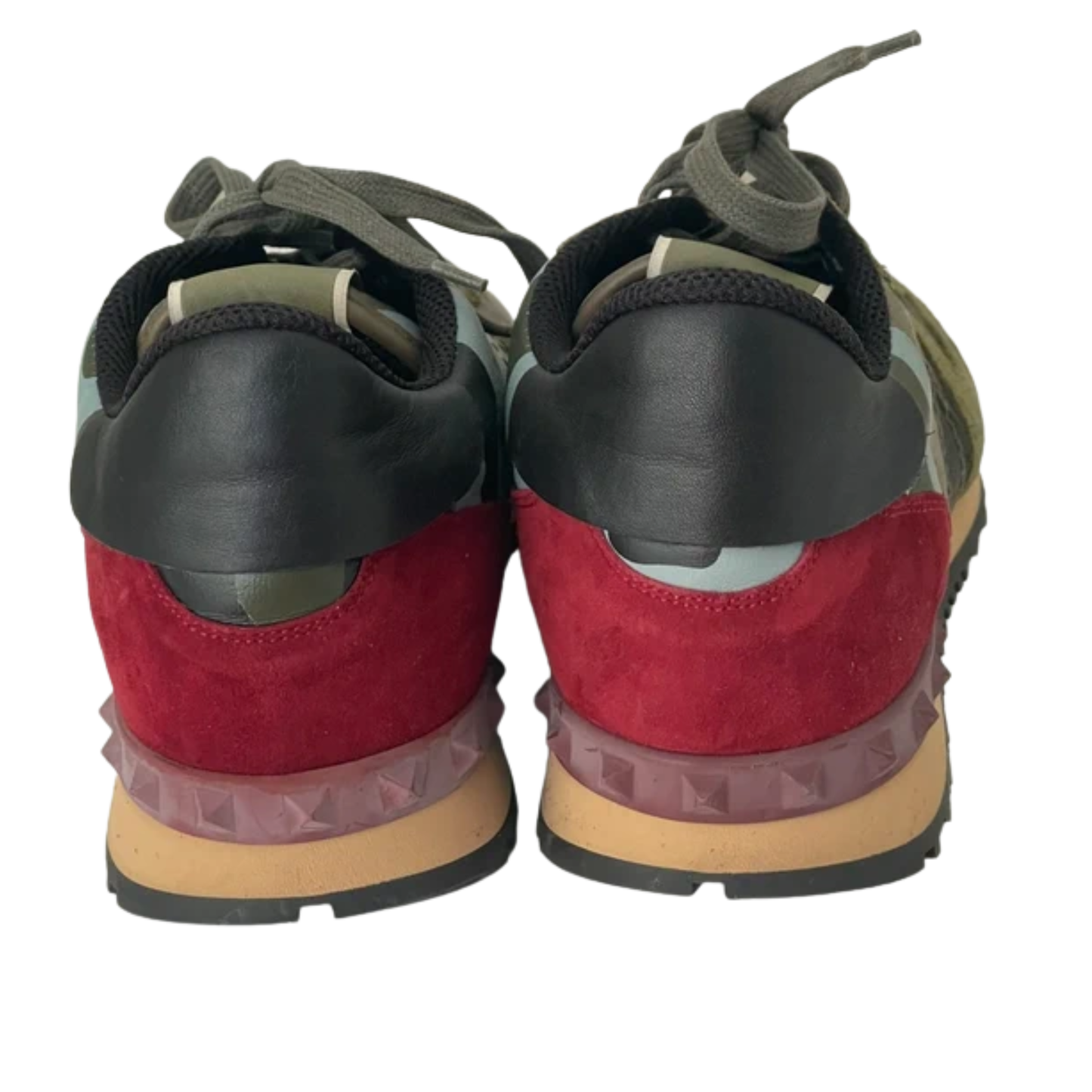 Valentino Camoflage Rockrunner Sneakers (Green &amp; Blue)