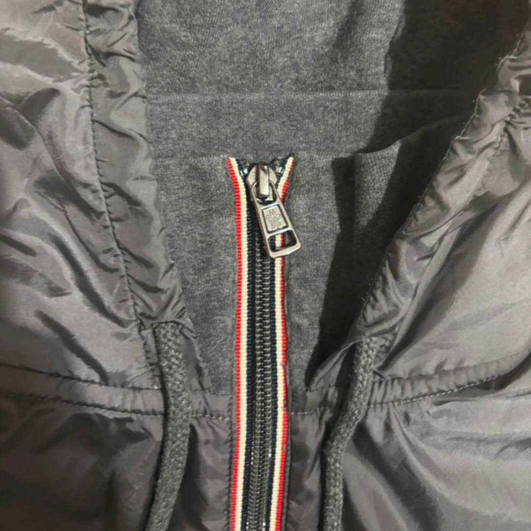 Moncler Maglia Nylon Cardigan Jacket (Dark Grey)