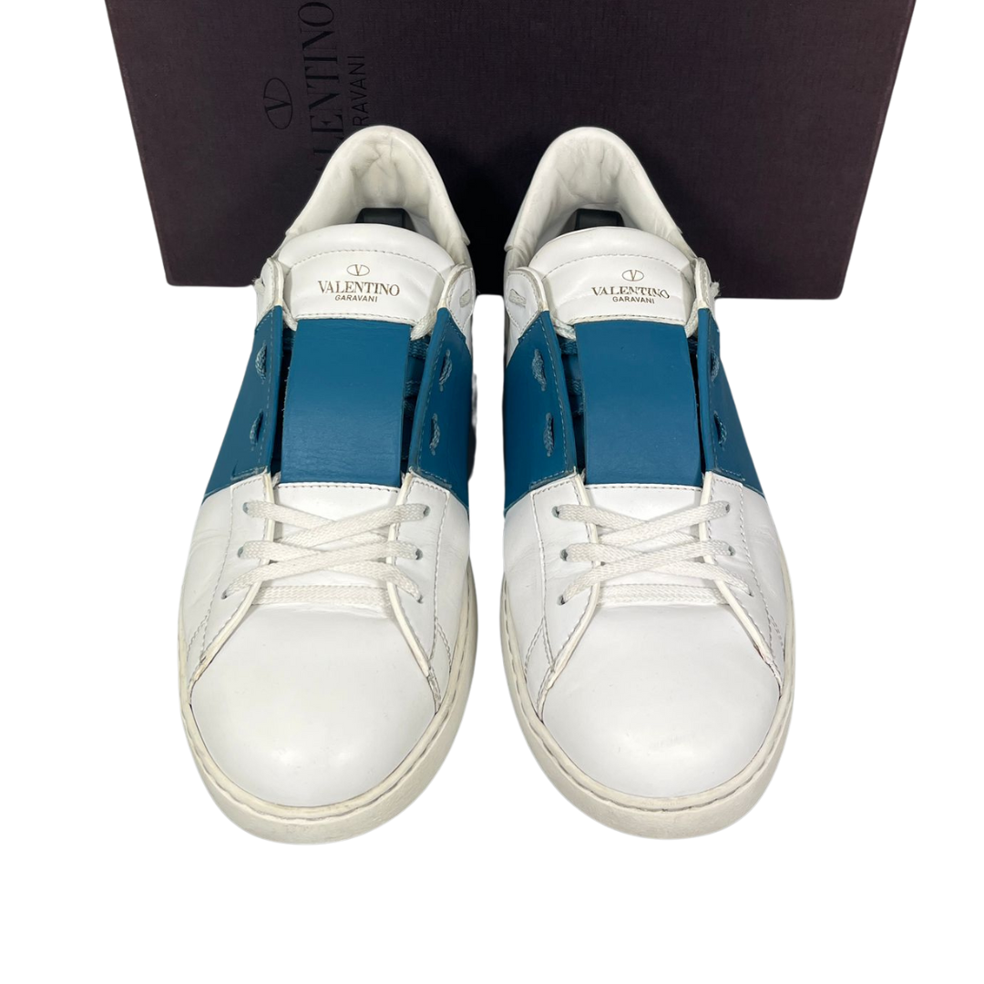 Valentino Garavani Open Sneakers (White Teal)