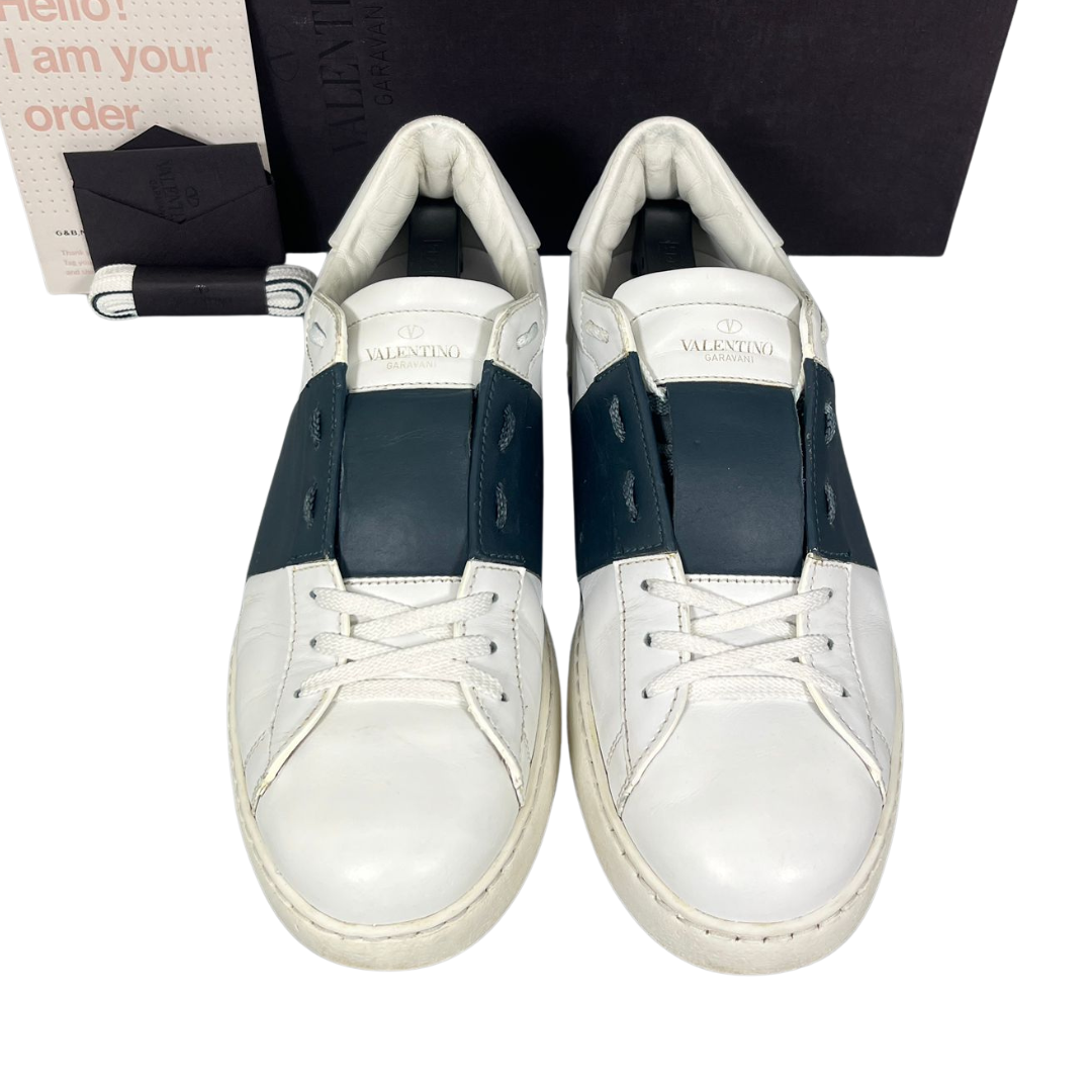 Valentino Garavani Open Sneakers (White Navy)