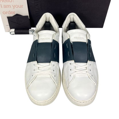 Valentino Garavani Open Sneakers (White Navy)
