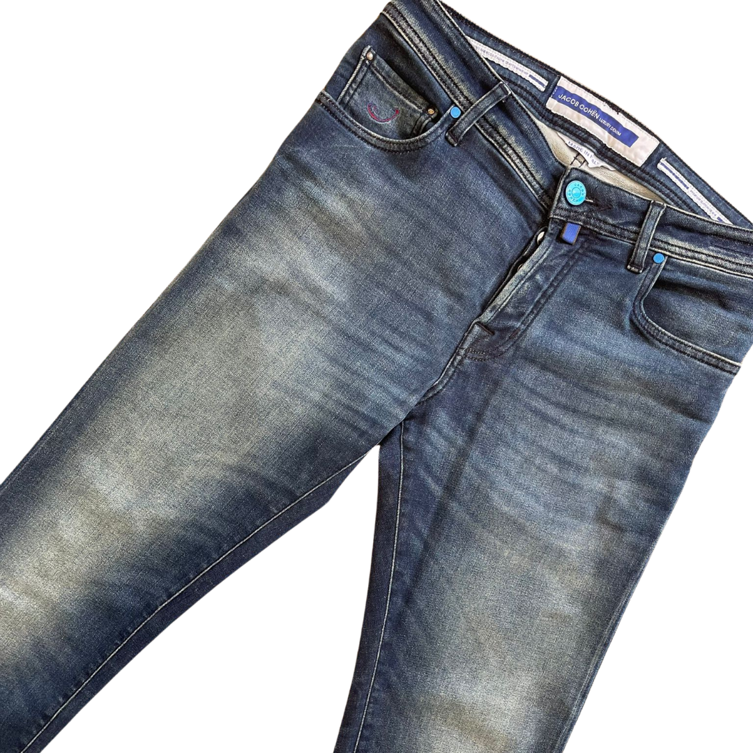 Jacob Cohën Nick Slim Fit Jeans (Navy Blue)