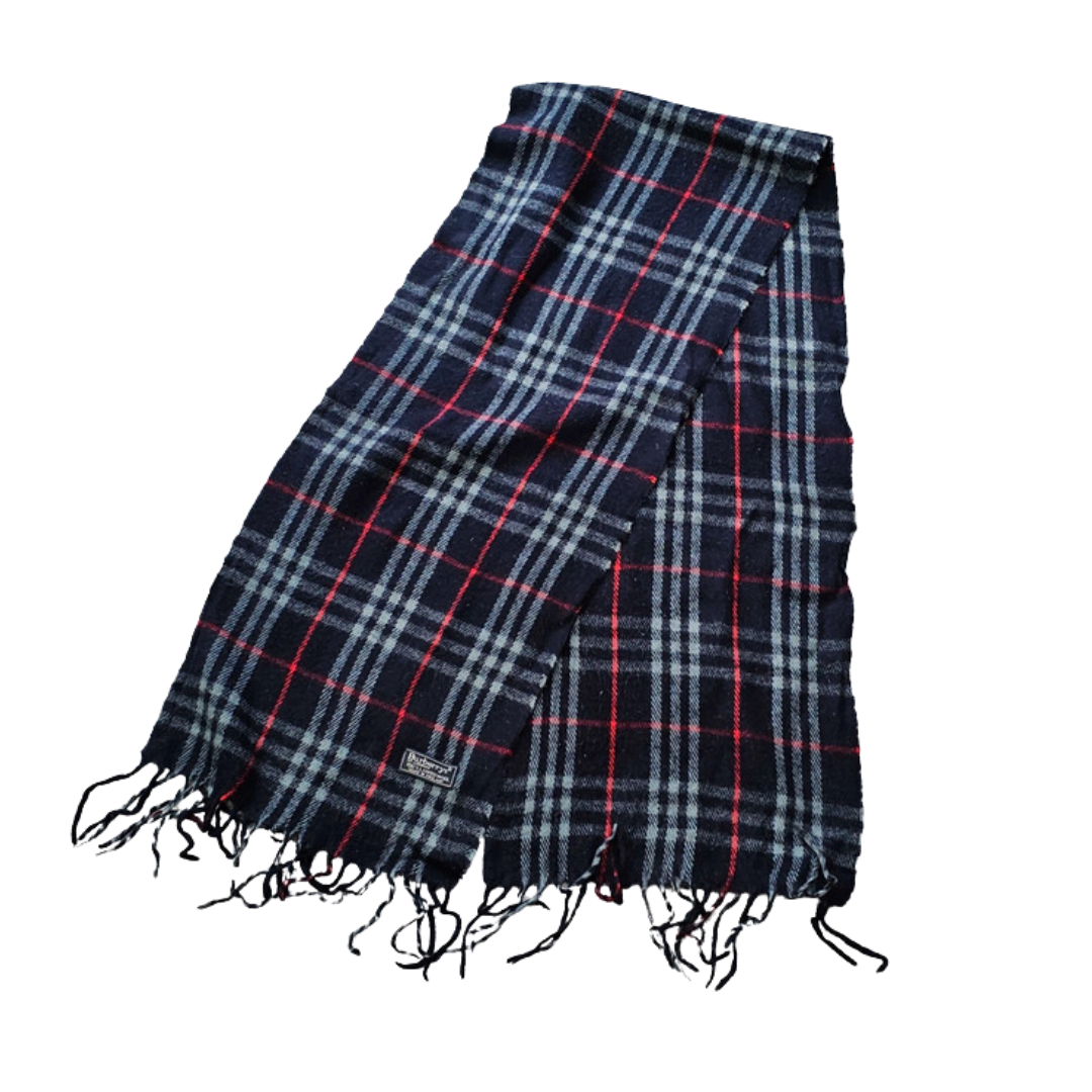 Burberry Scarf (Navy) (Vintage)