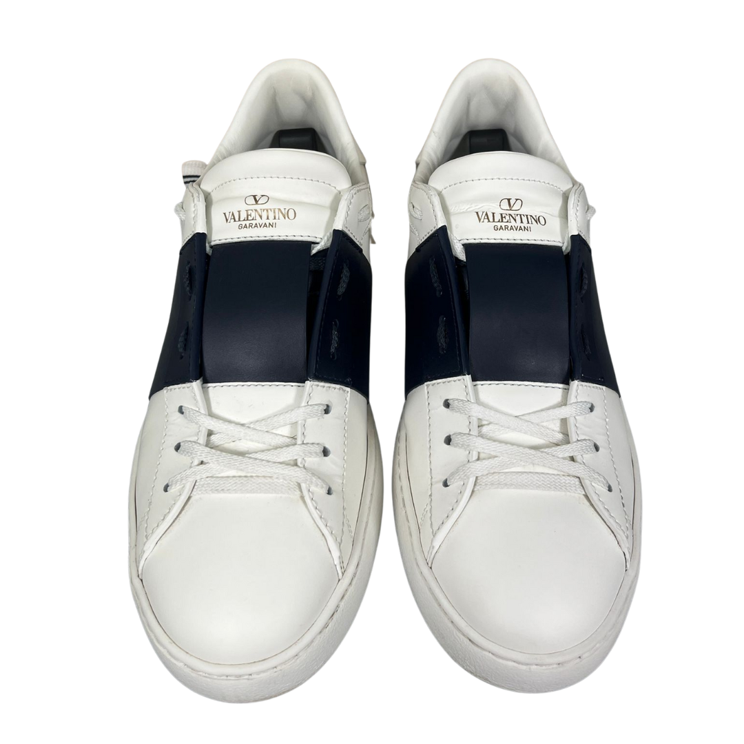 Valentino Garavani Open Sneakers (White Navy)