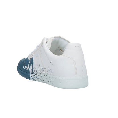 Maison Margiela Paint Splatter Trainers (Blue) (New)