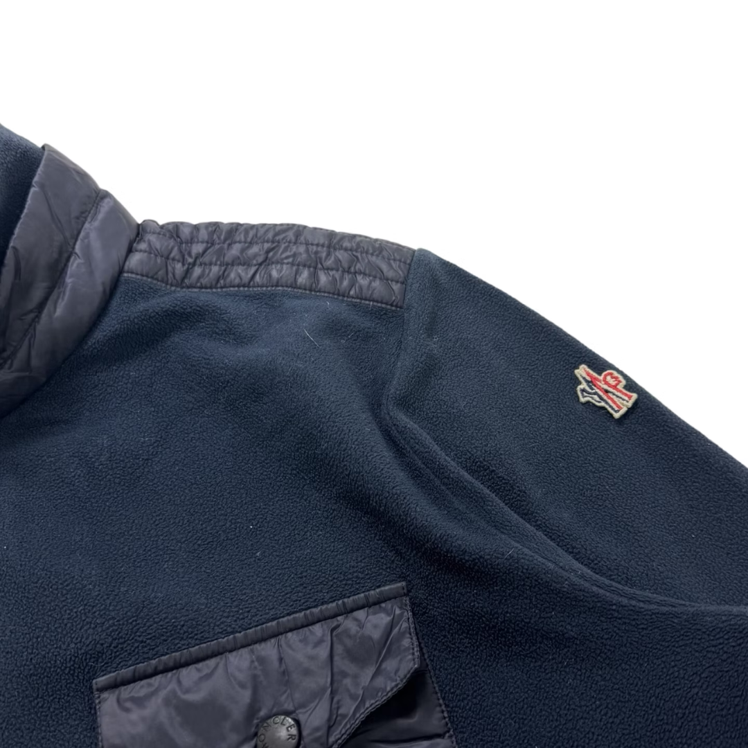 Moncler Maglia Fleece Cardigan Jacket (Navy)