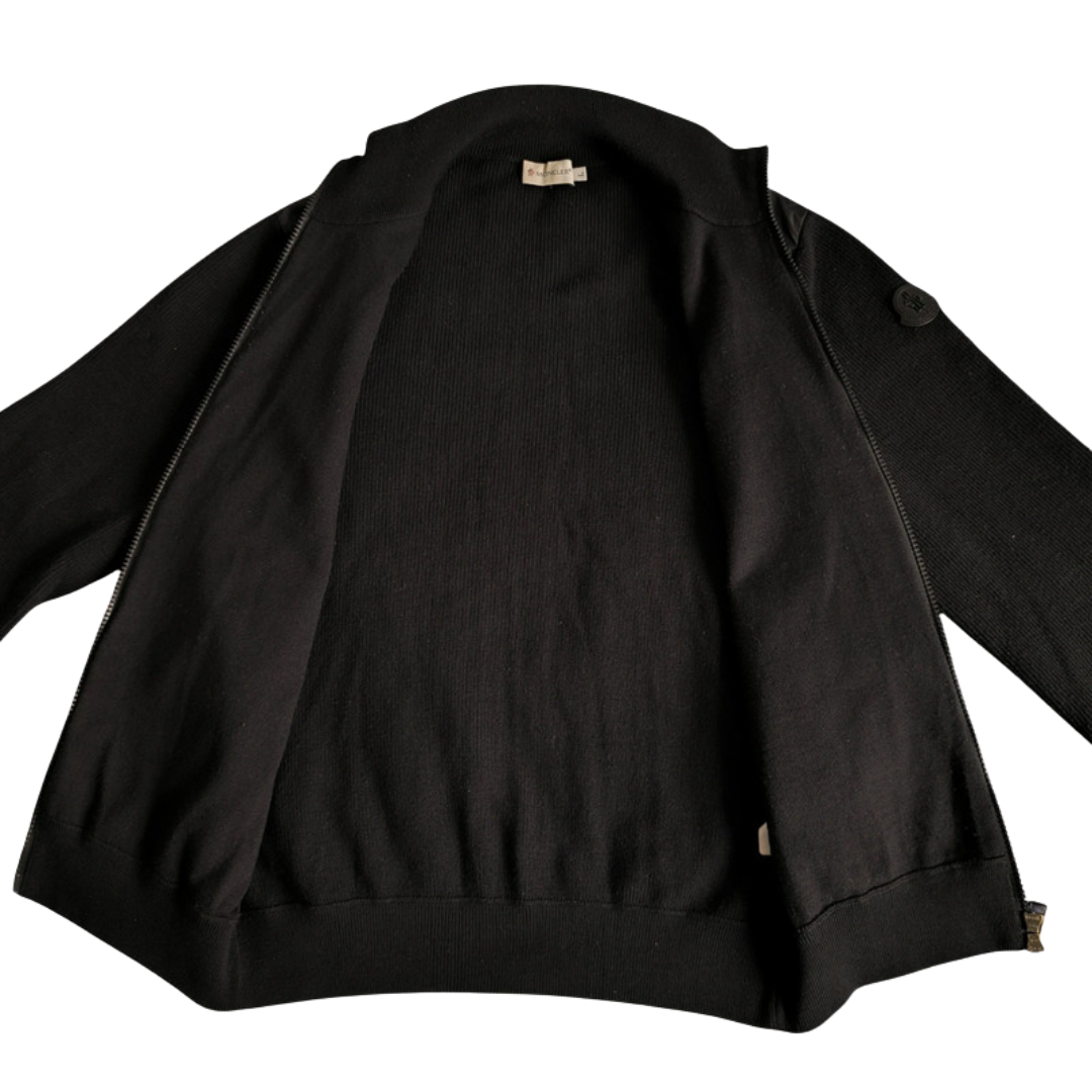 Moncler Maglia Tricot Cardigan Jacket (Black)