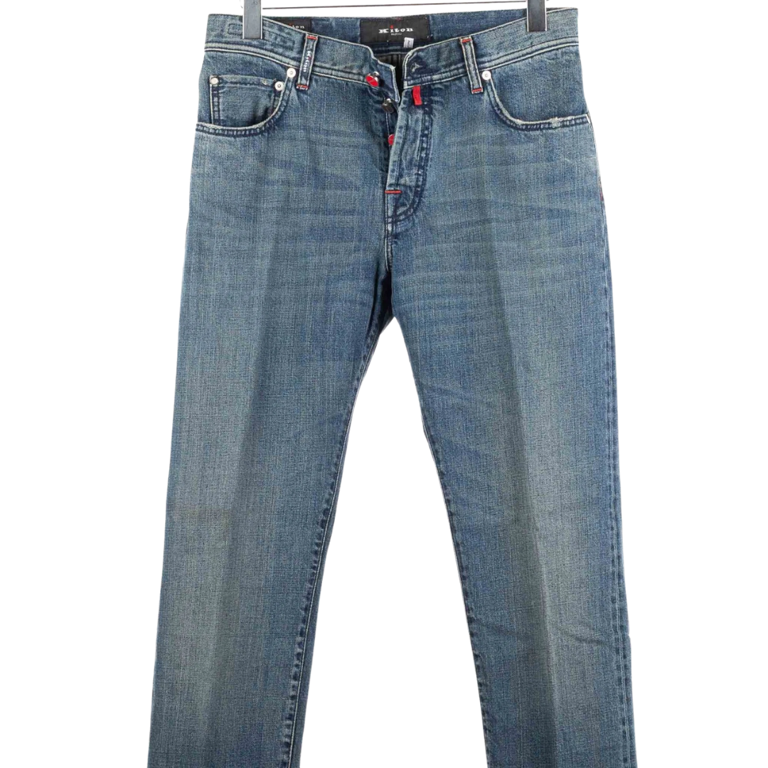 Kiton Napoli Slim Fit Jeans (Blue) (New)