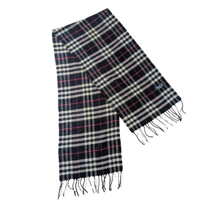 Burberry Scarf (Black) (Vintage)