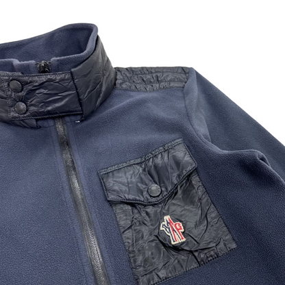 Moncler Maglia Fleece Cardigan Jacket (Navy)
