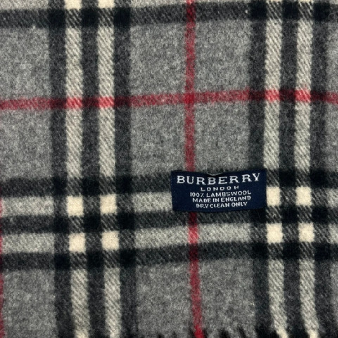 Burberry Scarf (Grey) (Vintage)