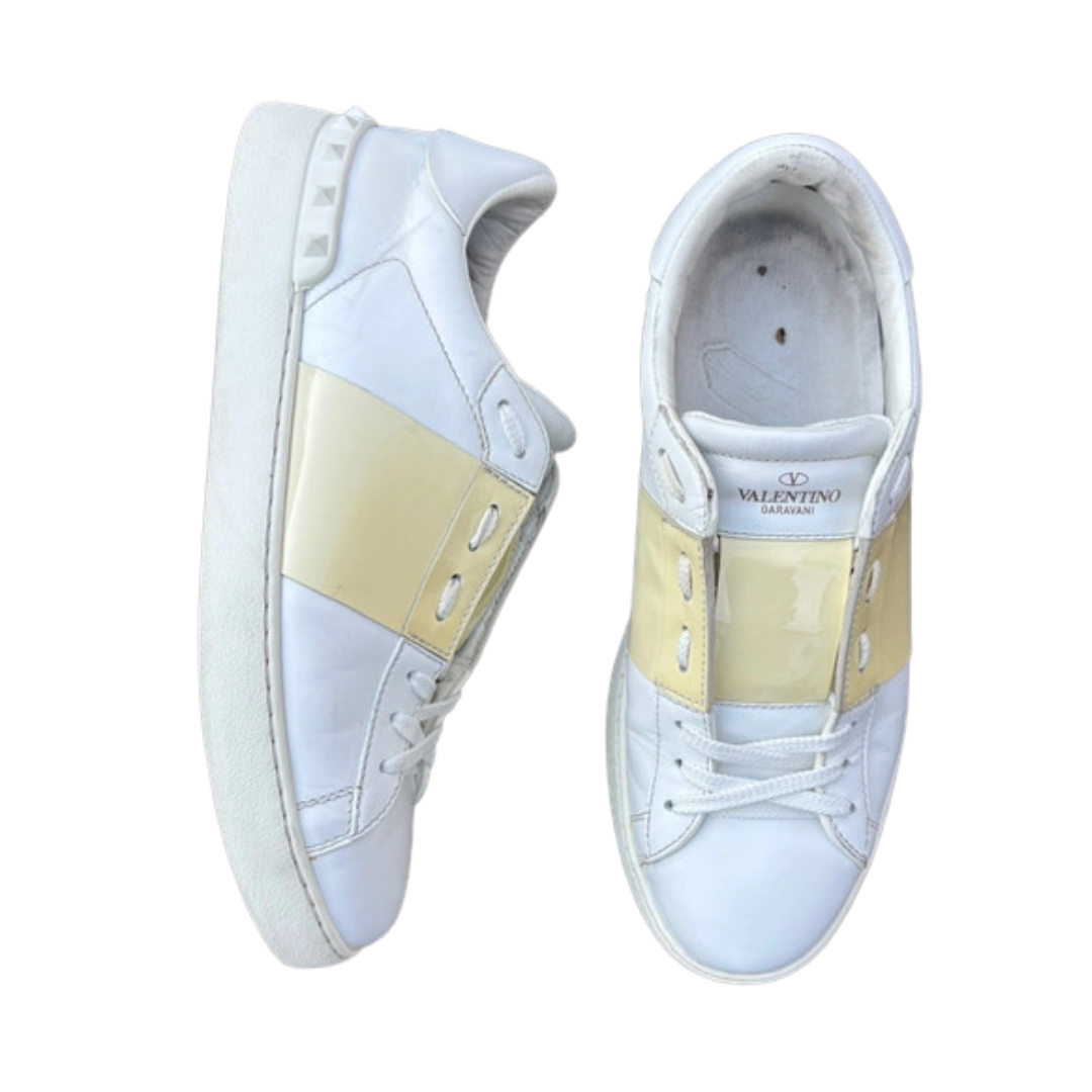 Valentino Garavani Open Sneakers (Patent Yellow) (Women's)