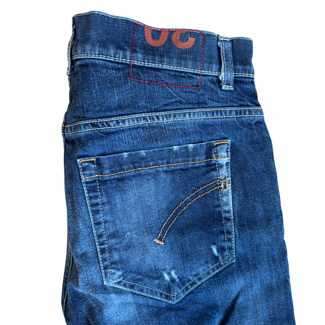 Dondup George Distressed Skinny Fit Jeans (Navy)