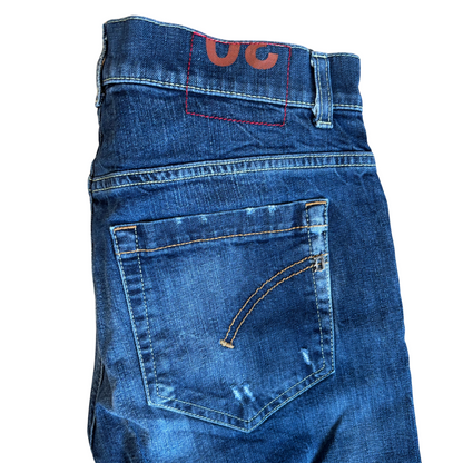 Dondup George Distressed Skinny Fit Jeans (Navy)