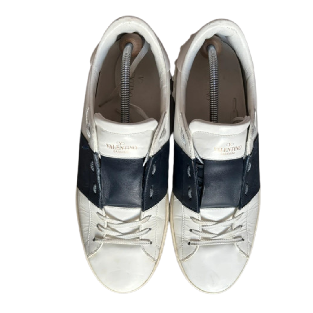 Valentino Garavani Open Sneakers (White Navy)