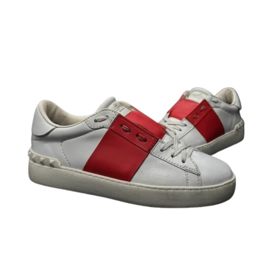 Valentino Garavani Open Sneakers (White Red) (Womens)