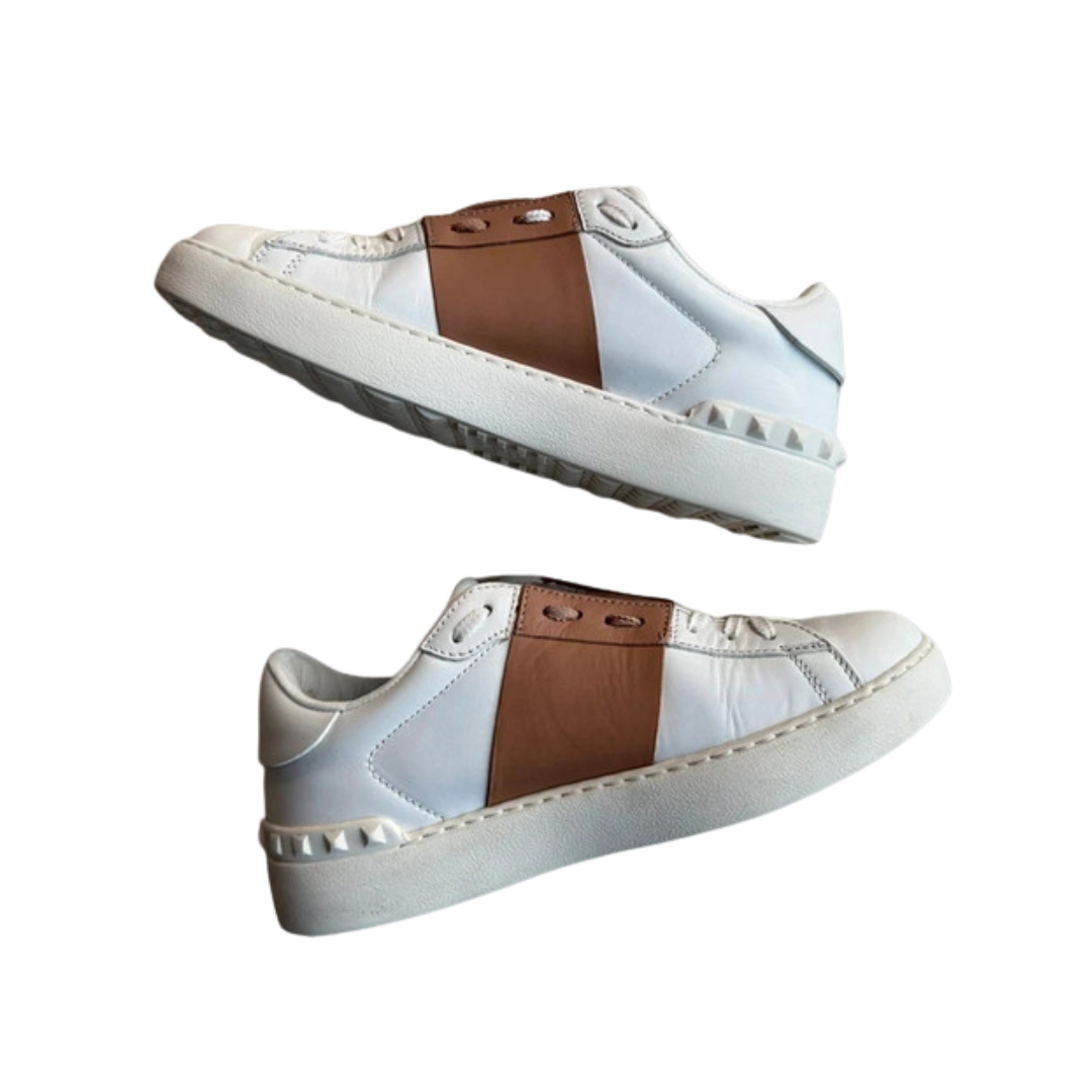 Valentino Garavani Open Sneakers (White Beige) (Womens)