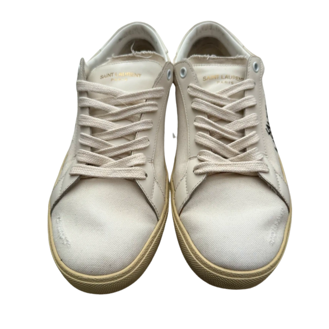 Saint Laurent SL 06 Distressed Sneakers (White)