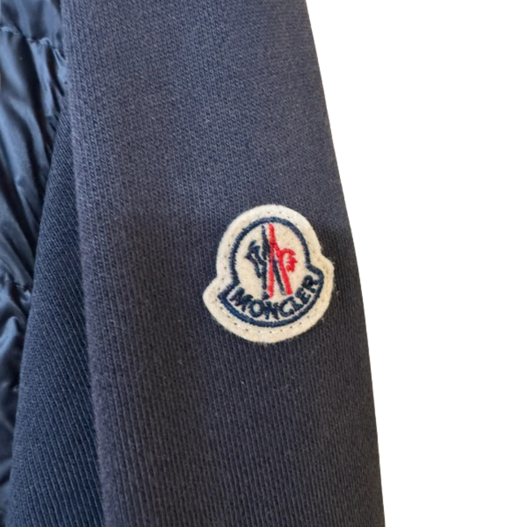 Moncler Maglia Down Cardigan Jacket (Navy)