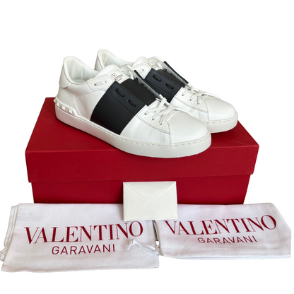 Valentino Garavani Open Sneakers (White Black) (New)