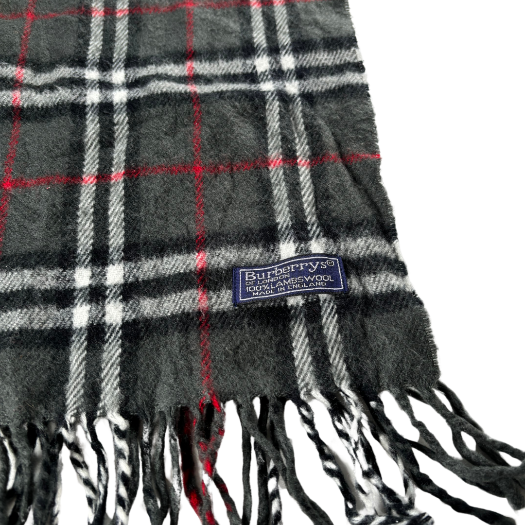 Burberry Scarf (Dark Grey) (Vintage)