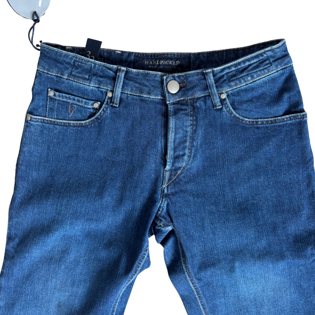 Handpicked Orvieto Slim Fit Jeans (Navy) (New)
