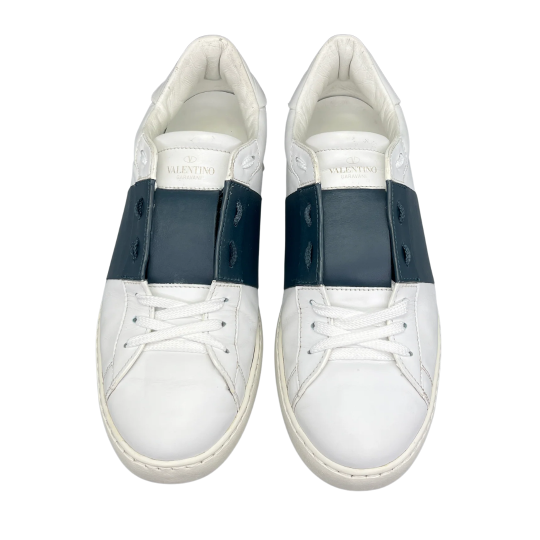 Valentino Garavani Open Sneakers (White Navy)