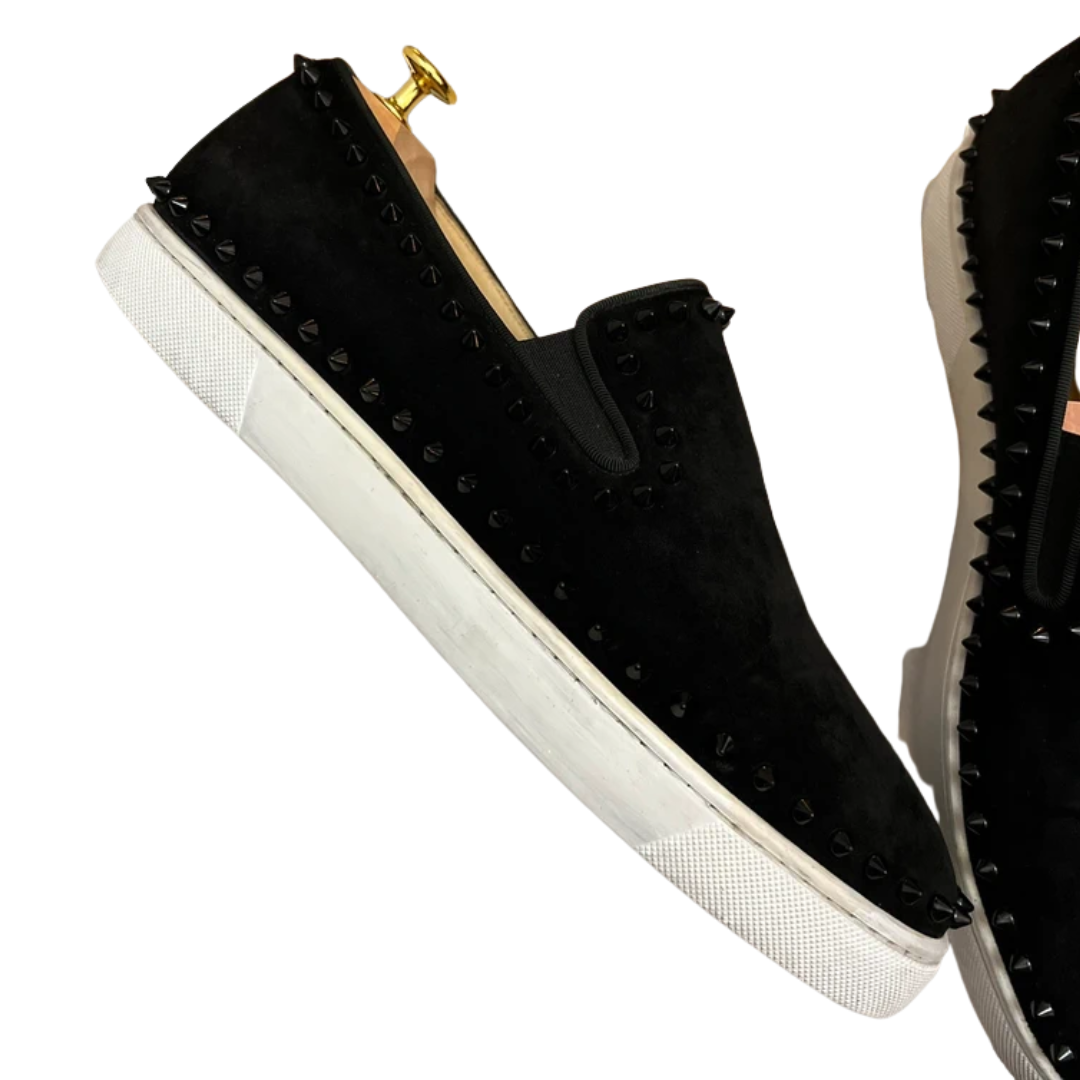 Christian Louboutin Louis Spike Loafer Sneakers (Black)