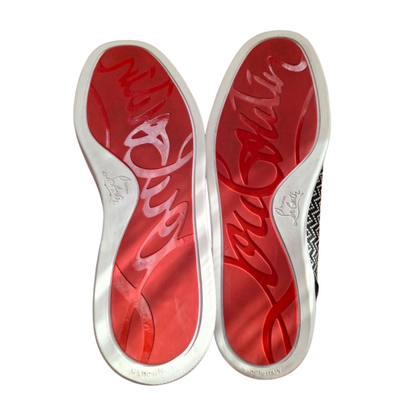 Christian Louboutin Louis Junior Orlato Spike Sneakers (White Black)