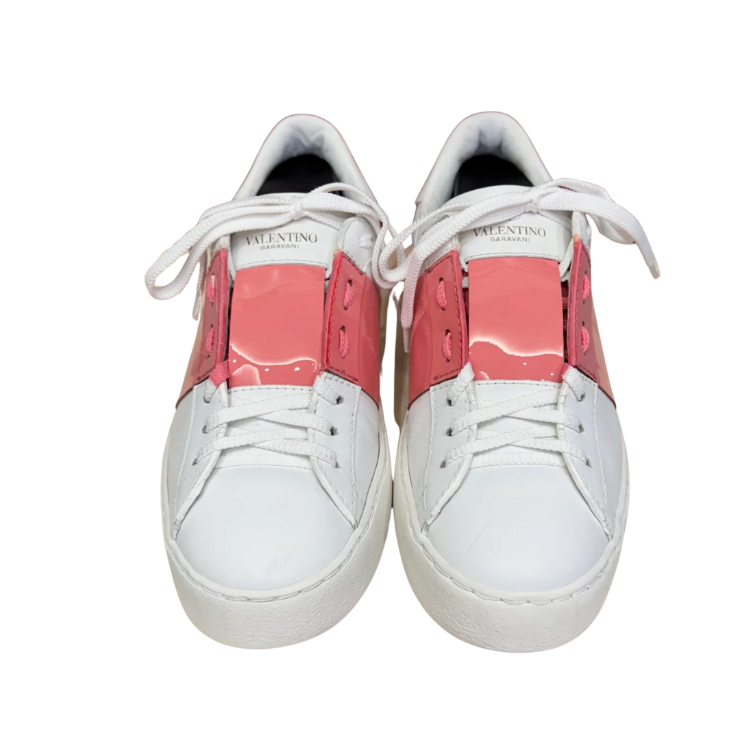 Valentino Garavani Open Sneakers (White Pink) (Womens)