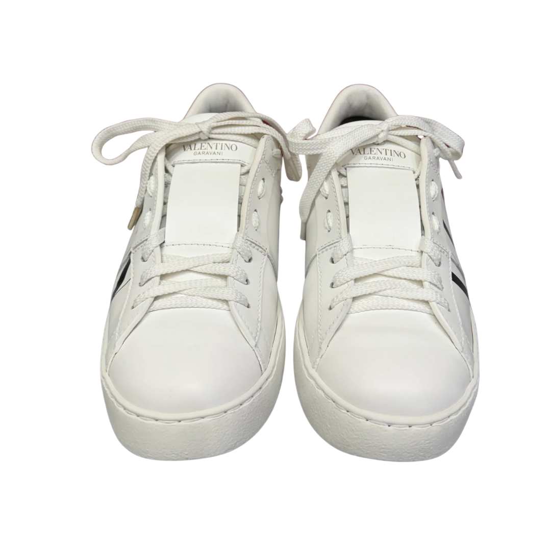 Valentino Garavani Open VLTN Sneakers (White Black) (Womens)