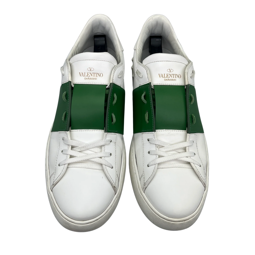 Valentino Garavani Open Sneakers (White Green)
