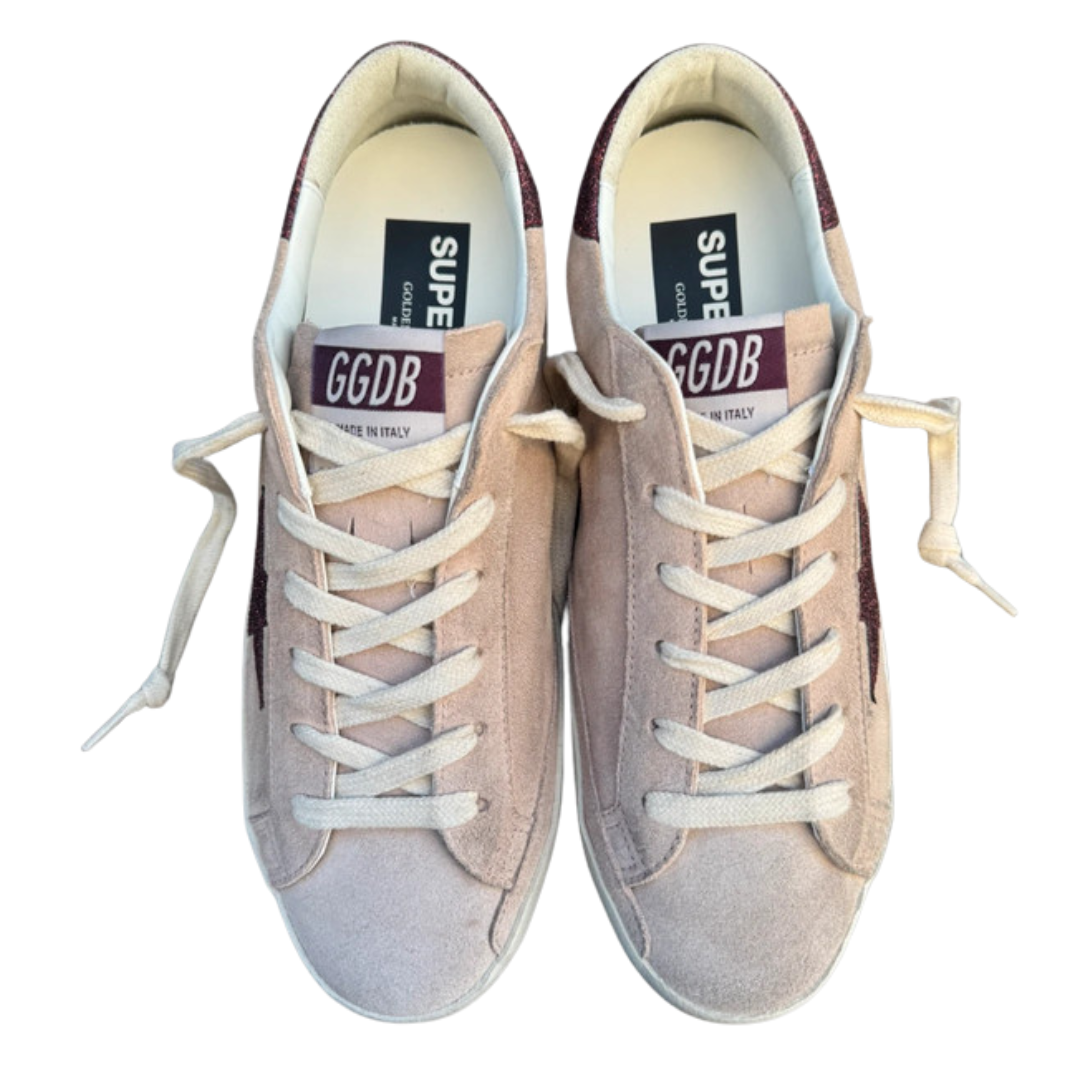 Golden Goose Superstar Suede Sneakers (Pink) (New) (Womens)