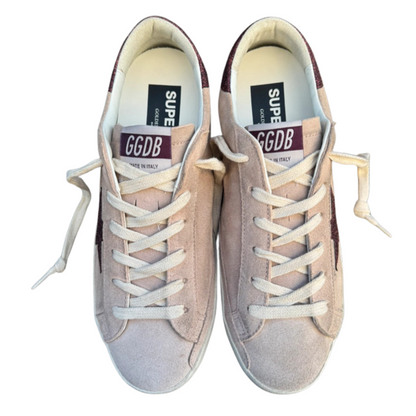 Golden Goose Superstar Suede Sneakers (Pink) (New) (Womens)