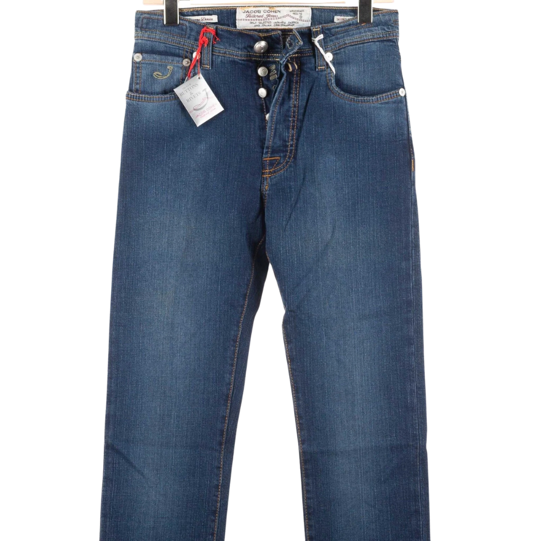 Jacob Cohën 610 Straight Fit Jeans (Navy) (New)