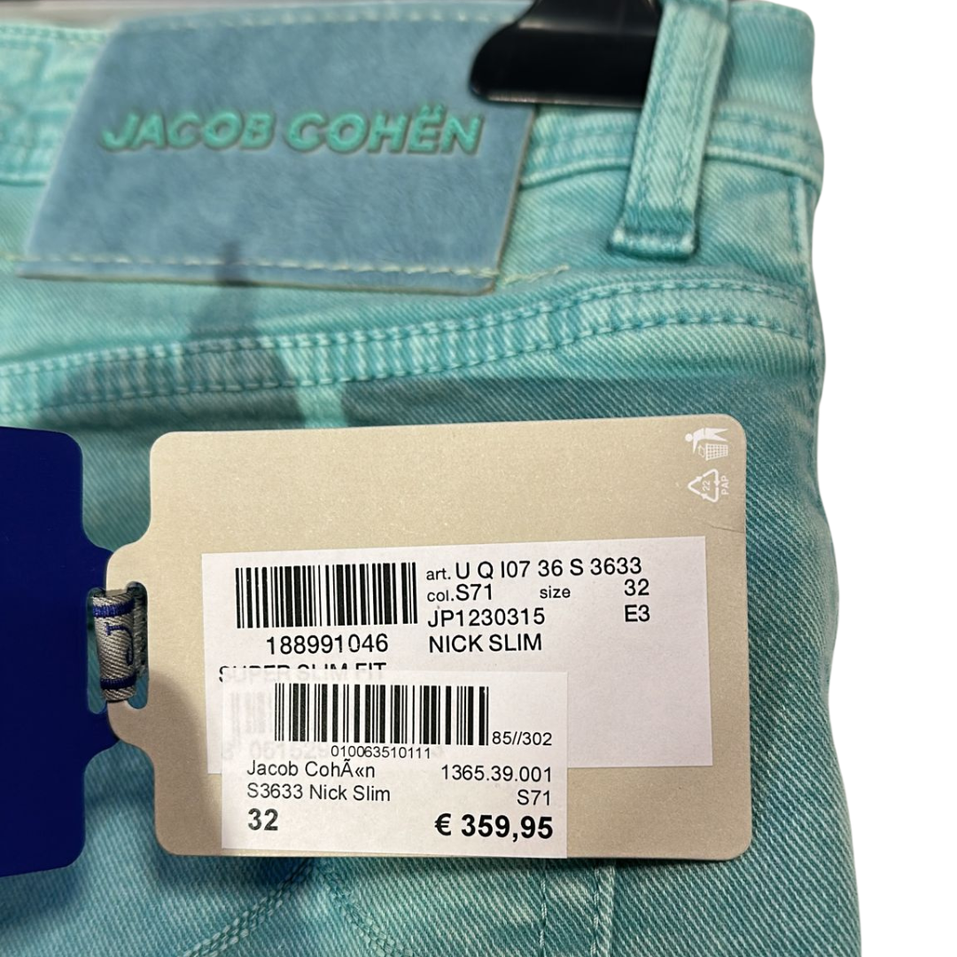 Jacob Cohën Nicholas Shorts (Teal) (New)