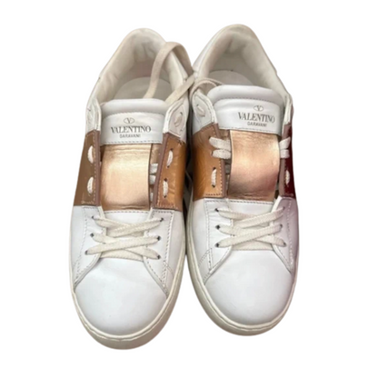 Valentino Garavani Open Sneakers (White Gold) (Womens)