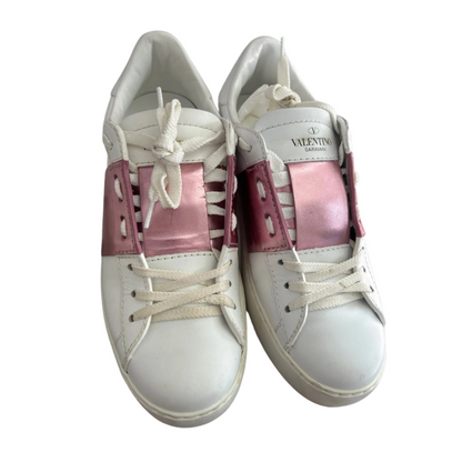 Valentino Garavani Open Sneakers (White Pink) (Womens)