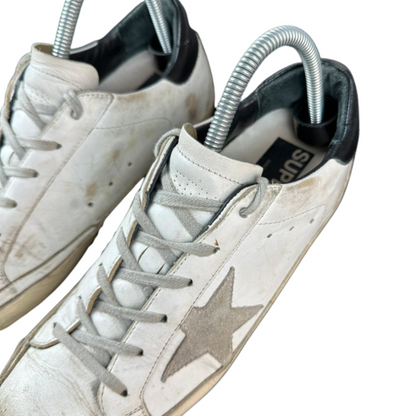 Golden Goose Superstar Sneakers (White &amp; Orange) (New)